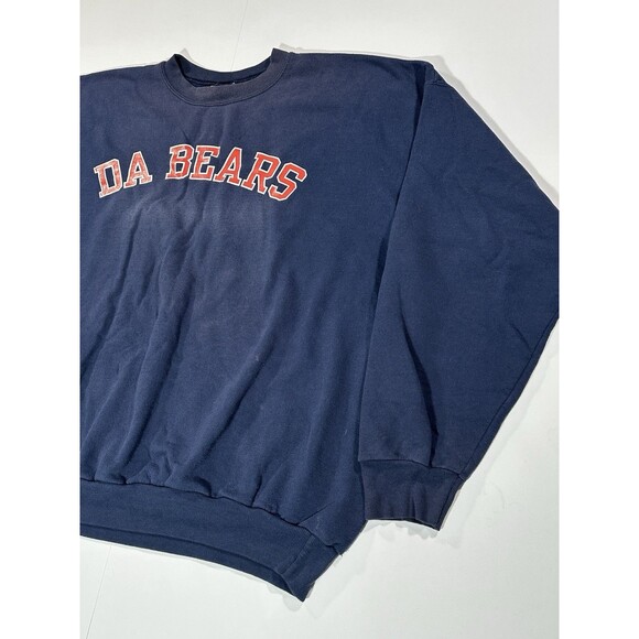 Vintage Y2K Chicago Bears Da Bears Crewneck Sweatshirt Men Size 2XL Spellout NFL - Picture 3 of 9